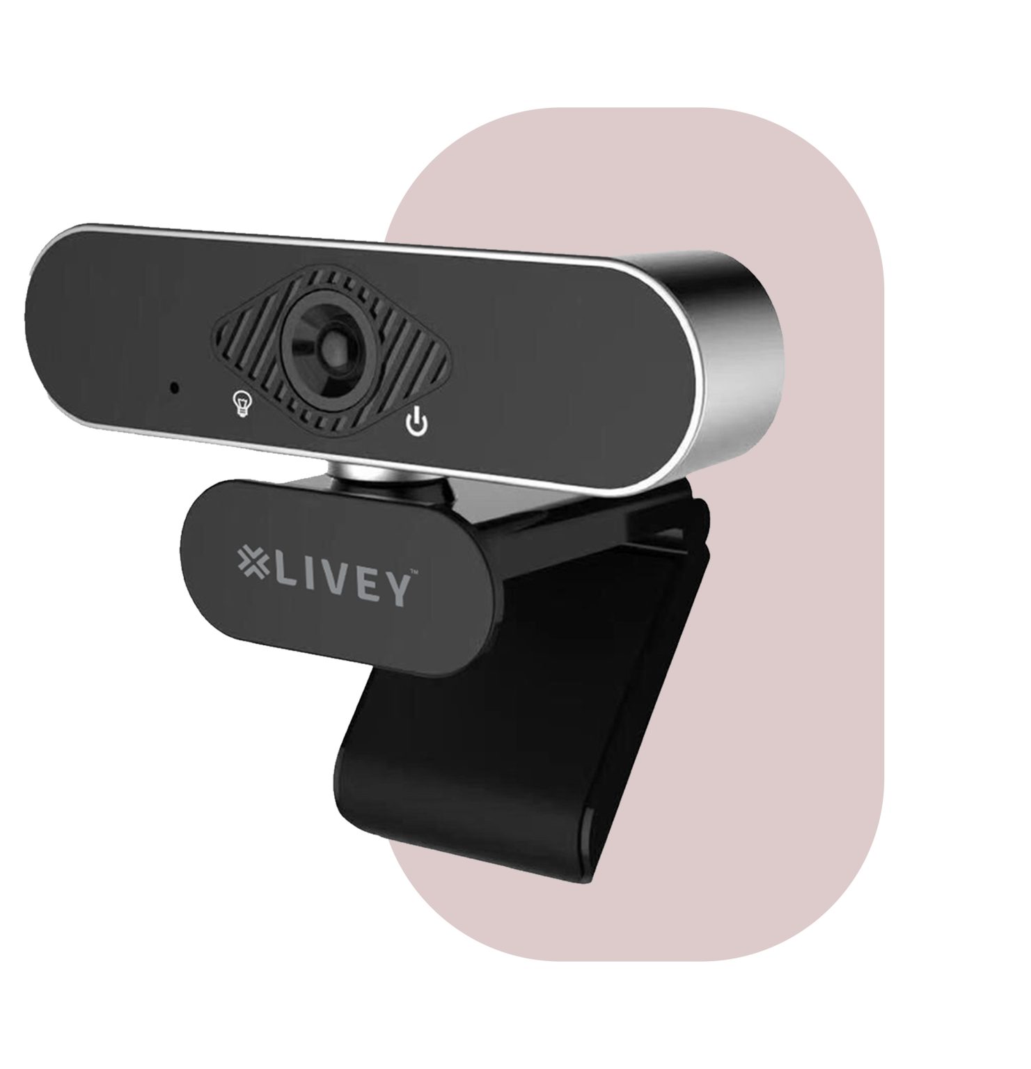 Livey WC300 Webcam Fixed Focus, High-Performance USB Webcam